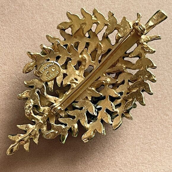 Vintage Christmas Tree Brooch Signed Original By Robert Partridge In A Pear Tree - Picture 2 of 8